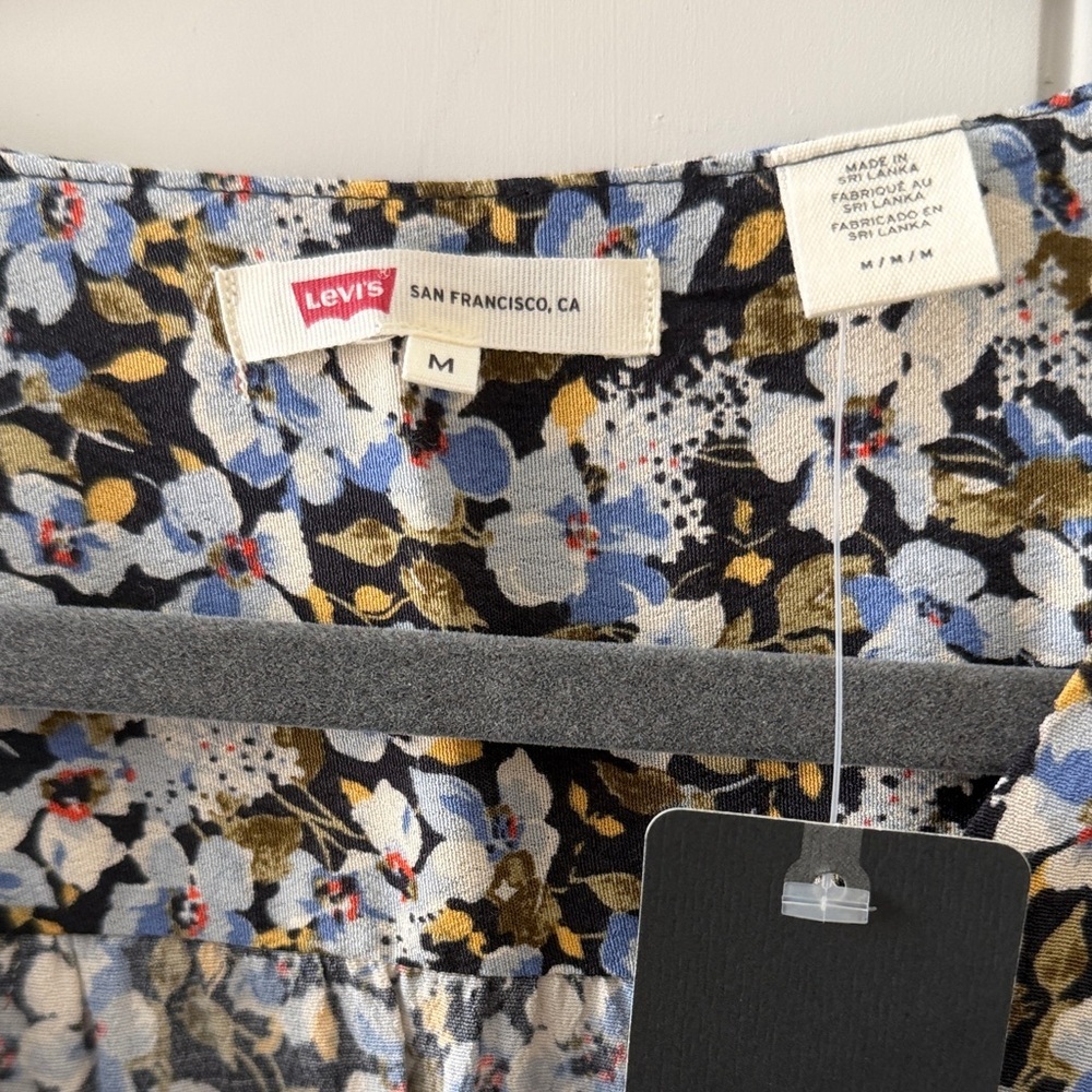 Levi's Multi Floral V‑Neck Button Midi Dress - Picture 2 of 12
